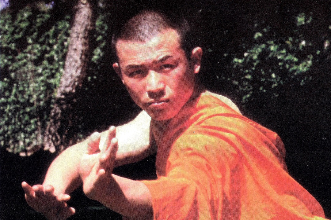 Shaolin Mönch im Kampfhaltung