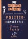 Cover des Buches "Einfach erklärt: Politik, Demokratie, Rechte". Dunkelblauer Hintergrund mit orangener und weißer Schrift.